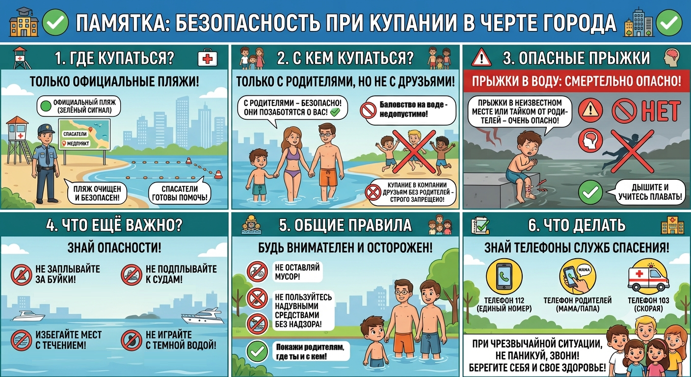 Правила поведения на водоемах